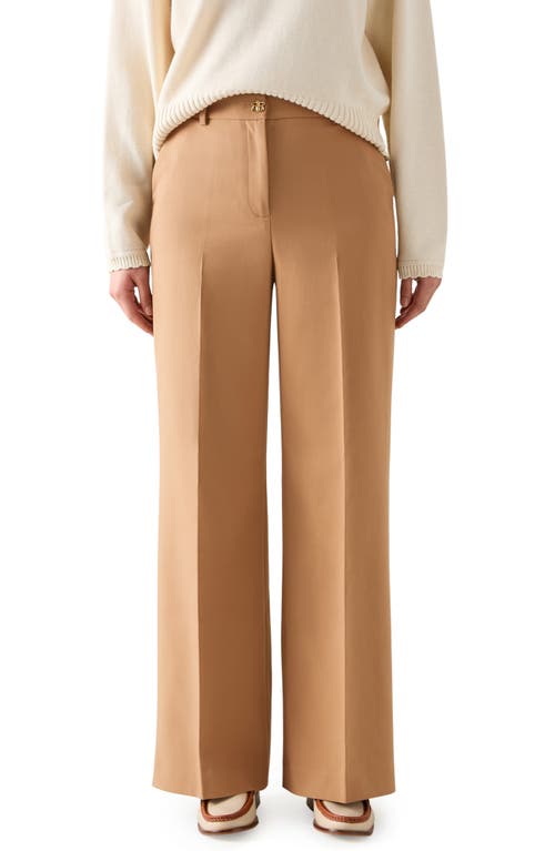 Lk Bennett Julia Wide Leg Trousers In Brown