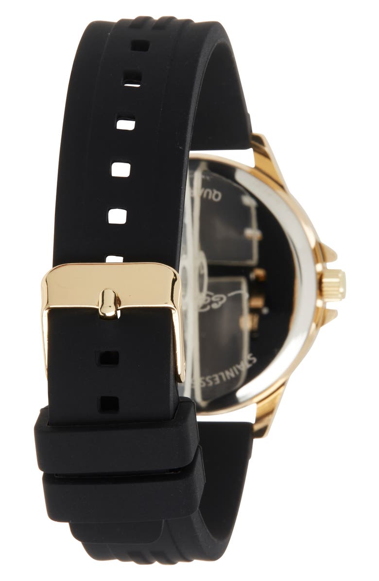 Ed Hardy x Ed Hardy Silicone Strap Watch, 38mm, Alternate, color, Matte Black