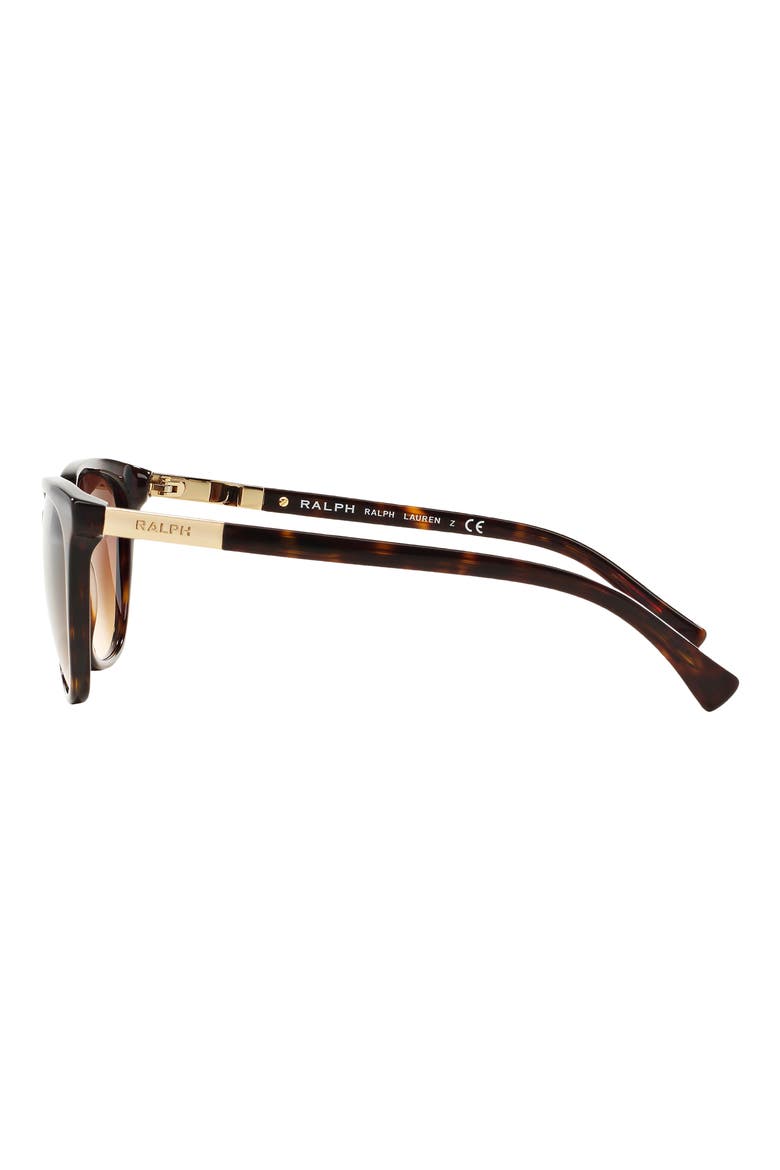 51mm Gradient Rectangle Sunglasses, Alternate, color, SHINY DARK HAVANA / BROWN