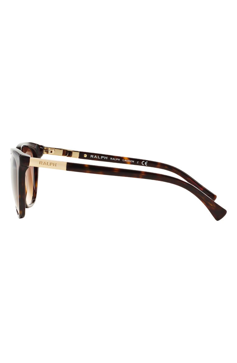 RALPH 51mm Gradient Rectangle Sunglasses, Alternate, color, Shiny Dark Havana / Brown