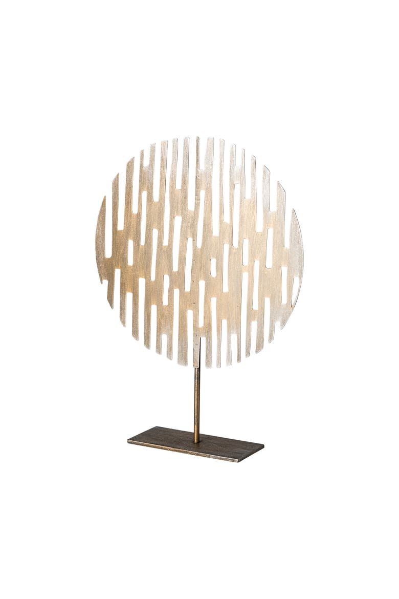 Ezra 13L x 3W Gold Metal Circular Decorative Object, Main, color, Metallic Gold