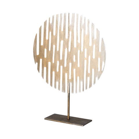 Ezra 13L x 3W Gold Metal Circular Decorative Object