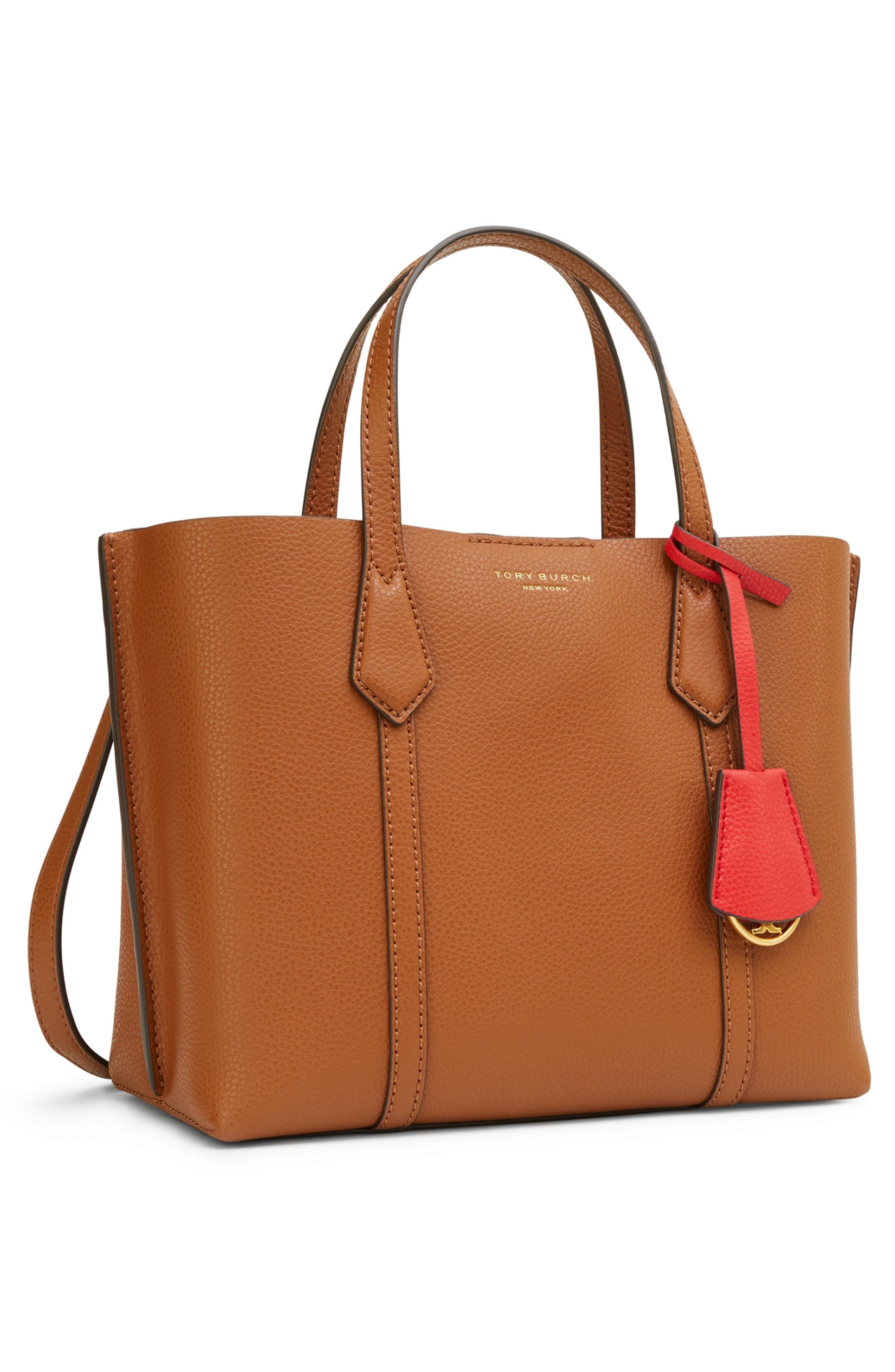 Small Perry Triple Compartment Leather Satchel, Alternate, color, LIGHT UMBER