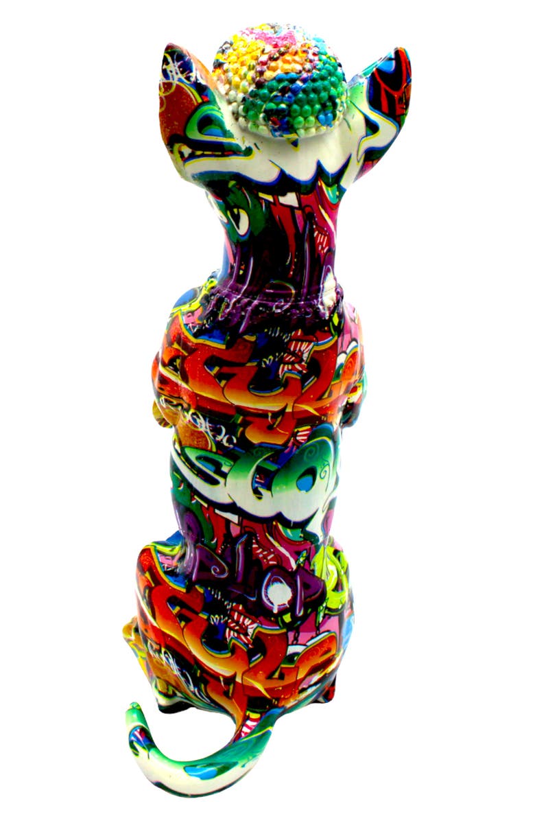 INTERIOR ILLUSIONS Street Art Standing Chihuahua Statue, Alternate, color, Multi-Color
