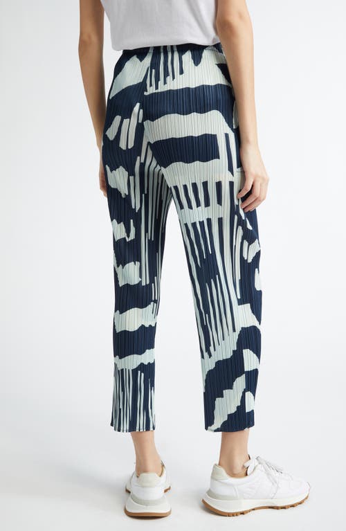 ISSEY MIYAKE PLEATS PLEASE ISSEY MIYAKE REFRACTION PRINT PLEATED PANTS 