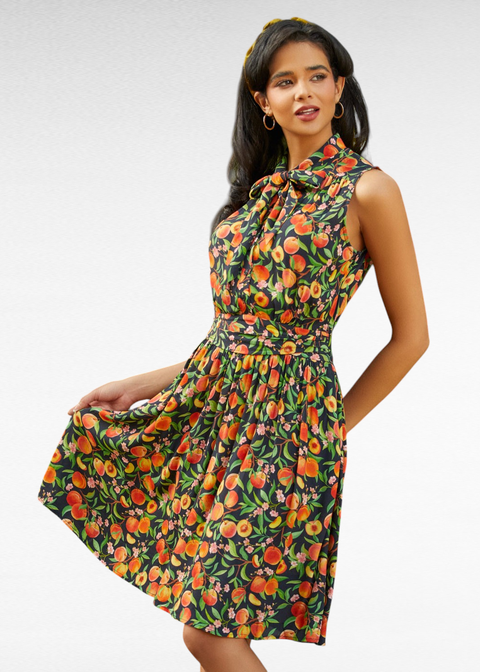 Pretty Tied Up Bow Neck Dress
