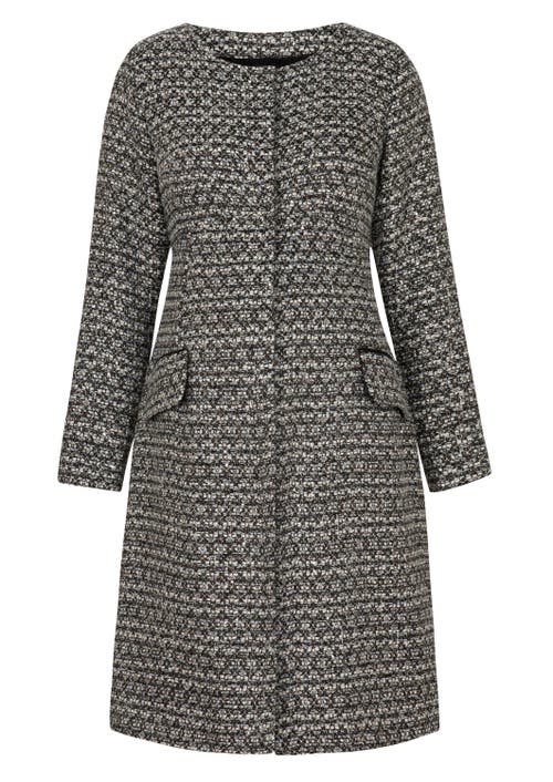 Tiffany Rose Maternity Verity Boucle Maternity Coat In Black