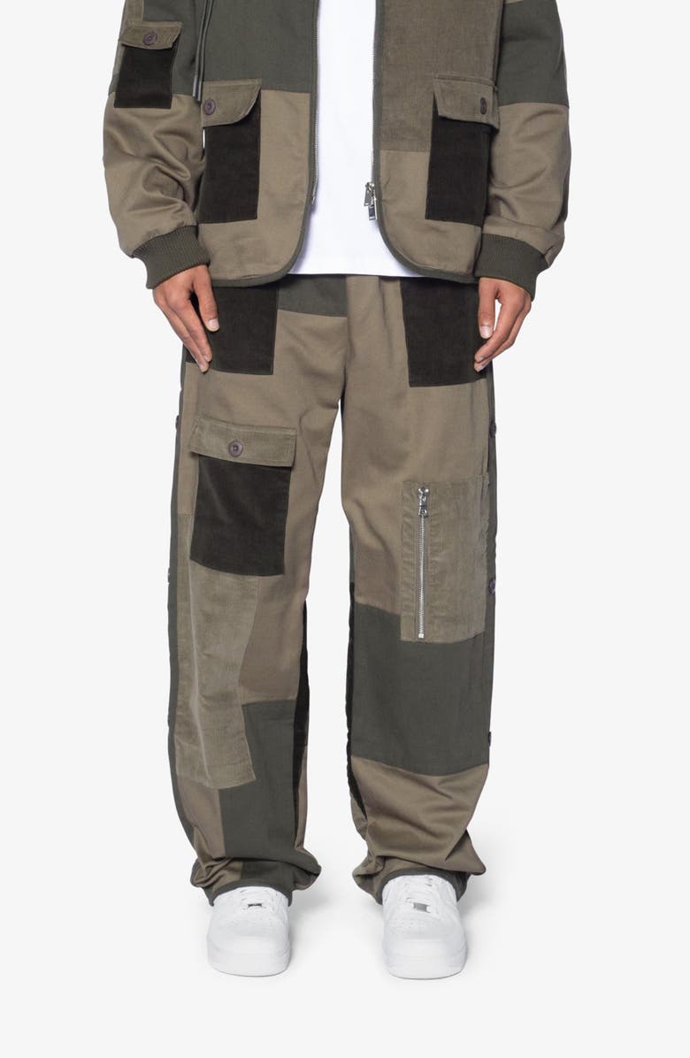 mnml Patchwork Oversize Cargo Pants, Main, color,