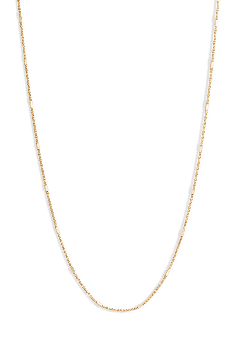 14K Gold Bar Station Chain Necklace (Online Trunk Show), Main, color, 14K YELLOW GOLD