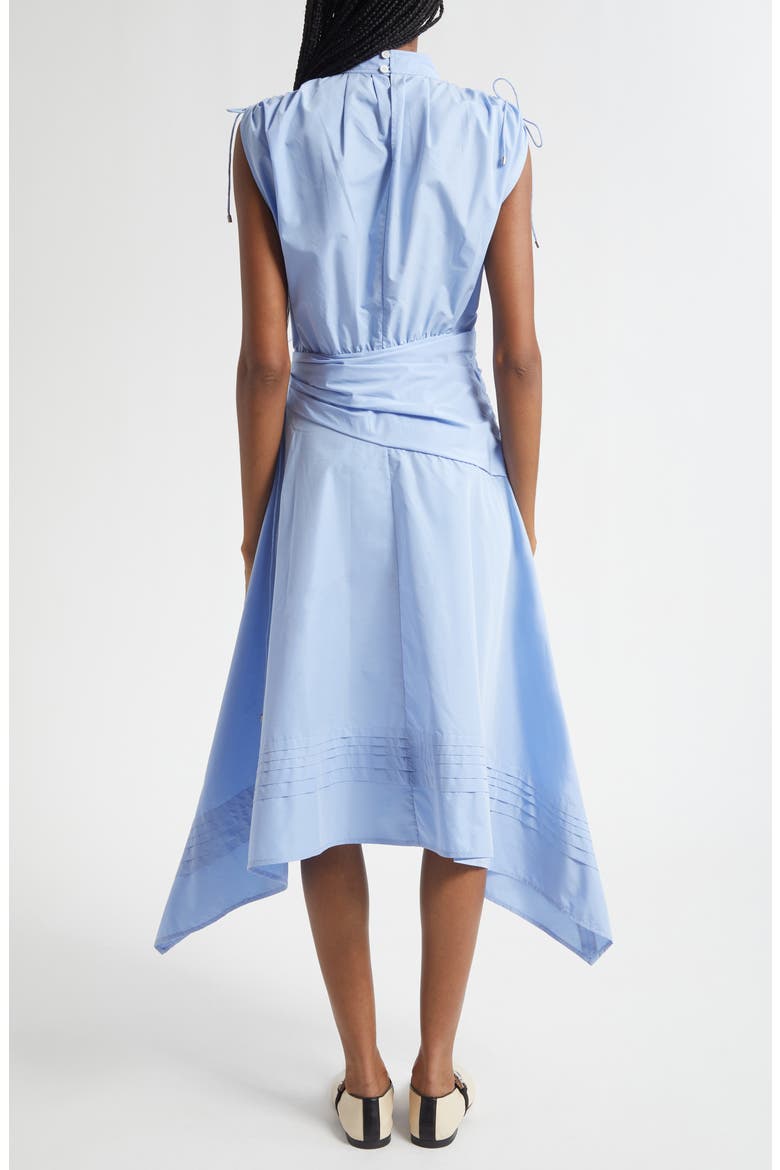Ruched Handkerchief Midi Dress, Alternate, color, OXFORD BLUE