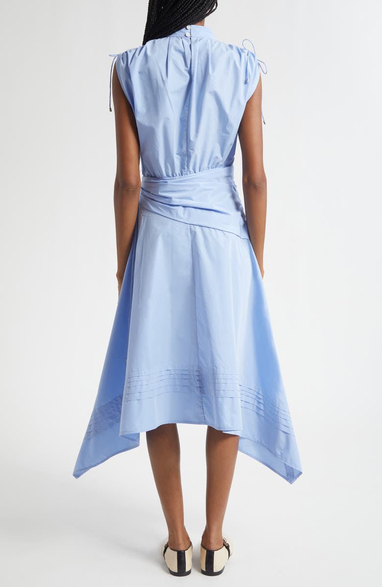 3.1 Phillip Lim Ruched Handkerchief Midi Dress, Alternate, color, Oxford Blue