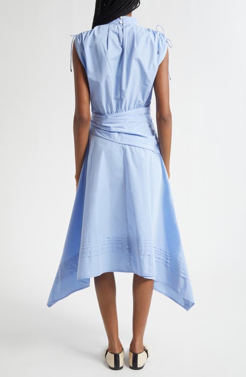 3.1 Phillip Lim Ruched Handkerchief Midi Dress In Blue