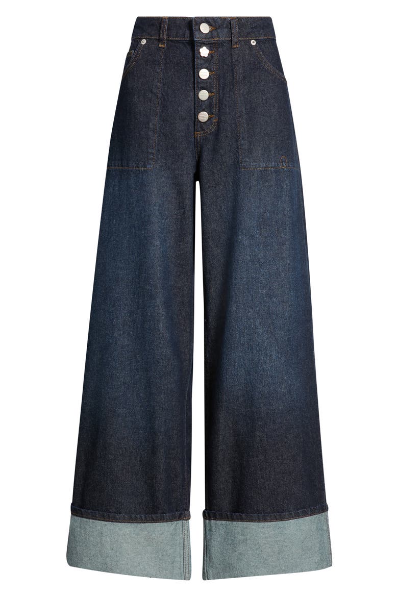 Gigi Baggy Wide Leg Jeans, Alternate, color, INDIGO