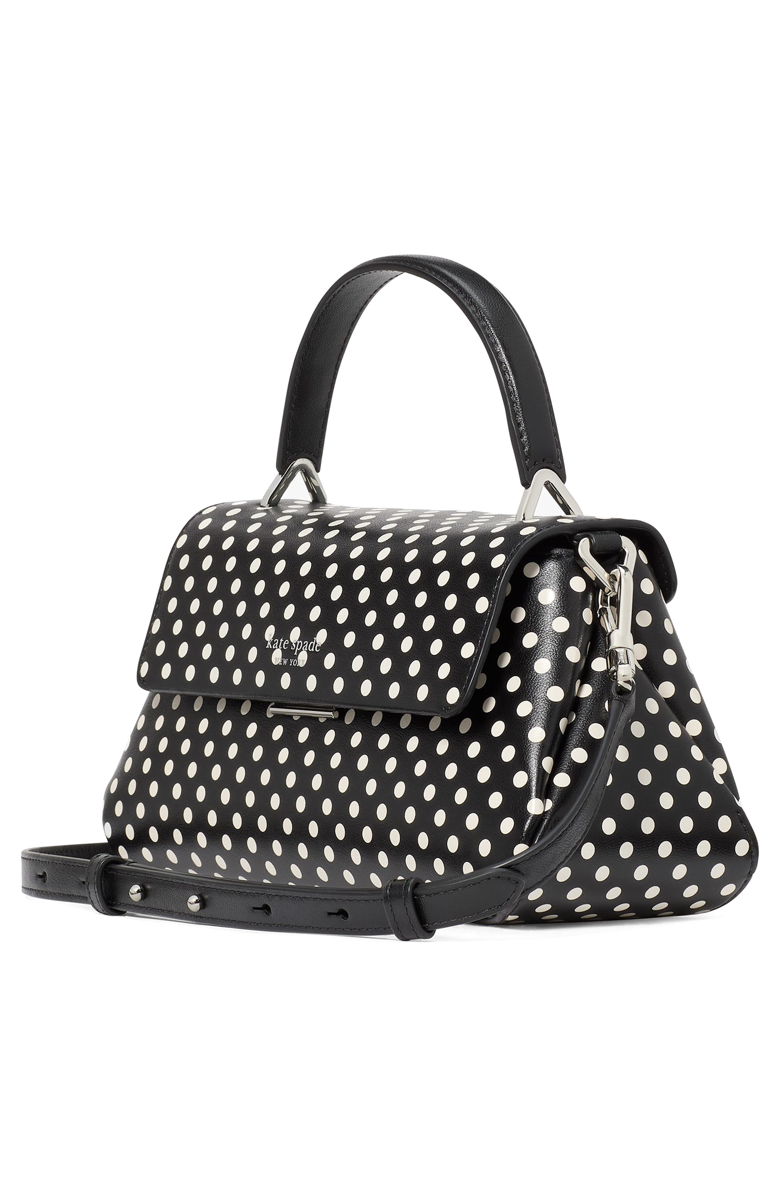 Kate Spade New York grace dot fine leather top handle bag, Alternate, color, 