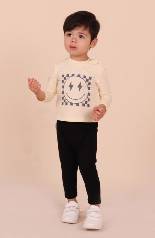 Tiny By Tiny Tribe Smiling Check Graphic T-shirt & Pants Set In Multi