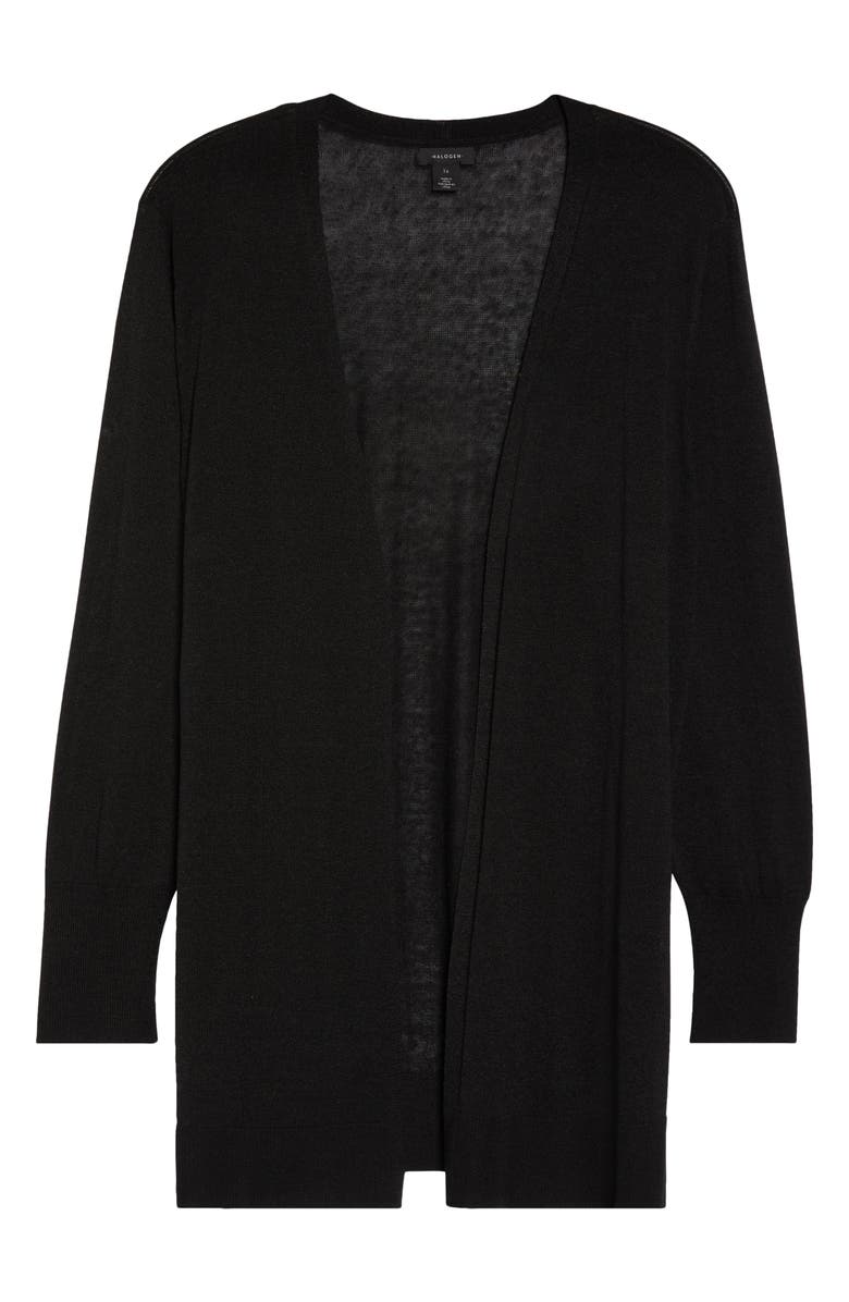 Halogen<sup>®</sup> Side Slit Linen Blend Cardigan, Alternate, color,
