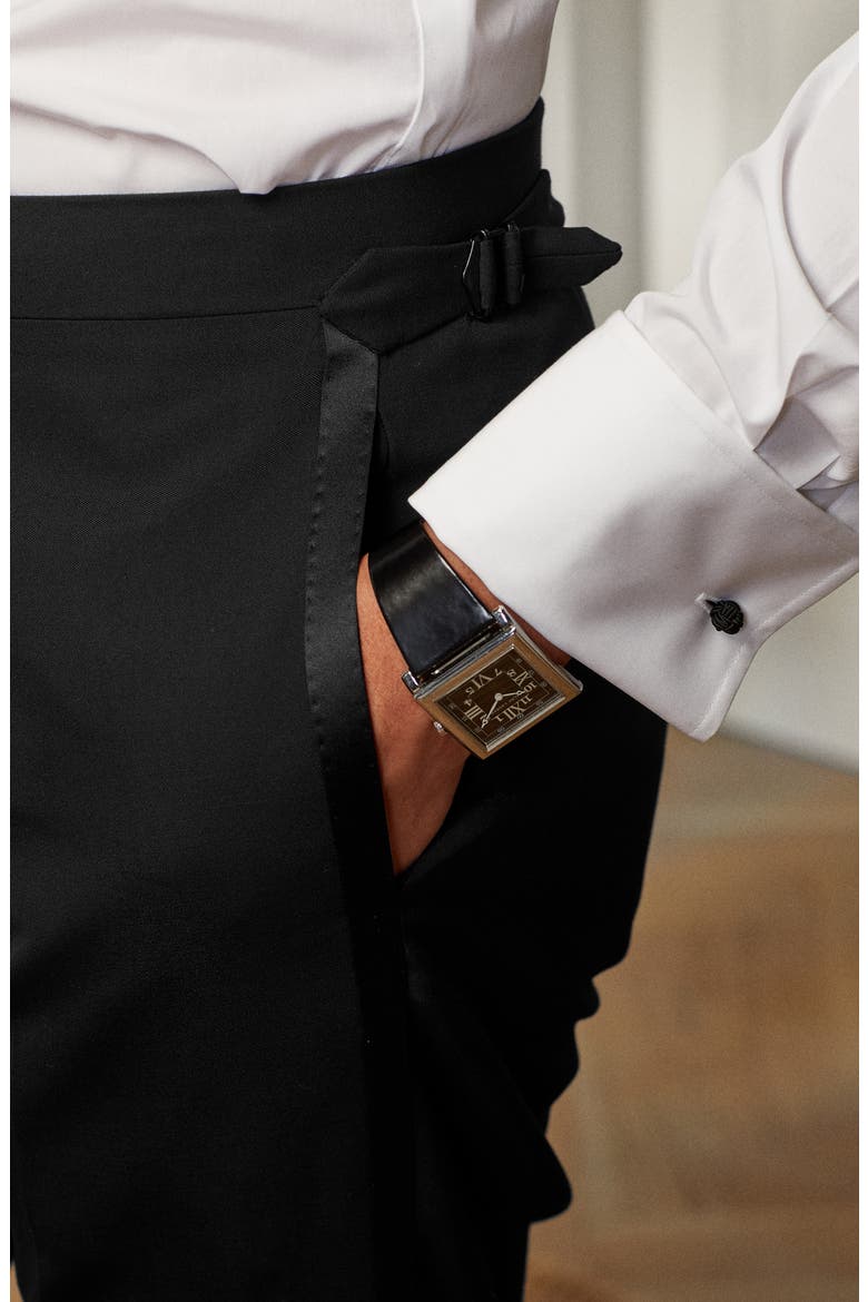 Gregory Wool Barathea Tuxedo, Alternate, color, BLACK