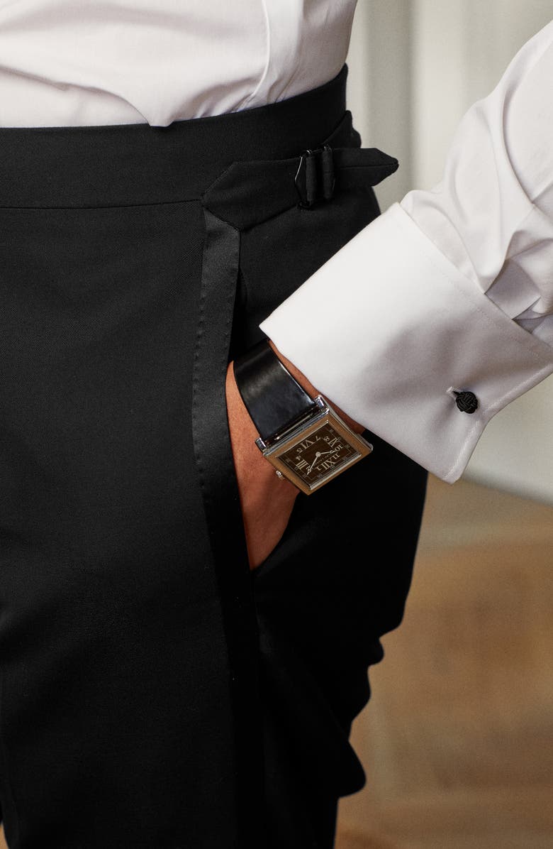 Ralph Lauren Purple Label Gregory Wool Barathea Tuxedo, Alternate, color, Black