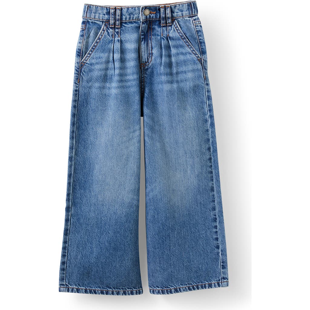 Cotton On Kids Kid's Pleat Front Relaxed Denim Jean In Blue