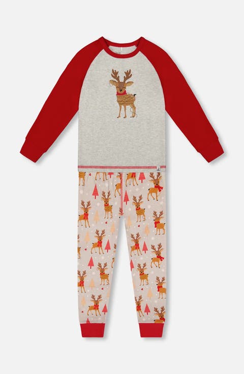 Two-Piece Organic Cotton Pajama Set Reindeer (Baby)