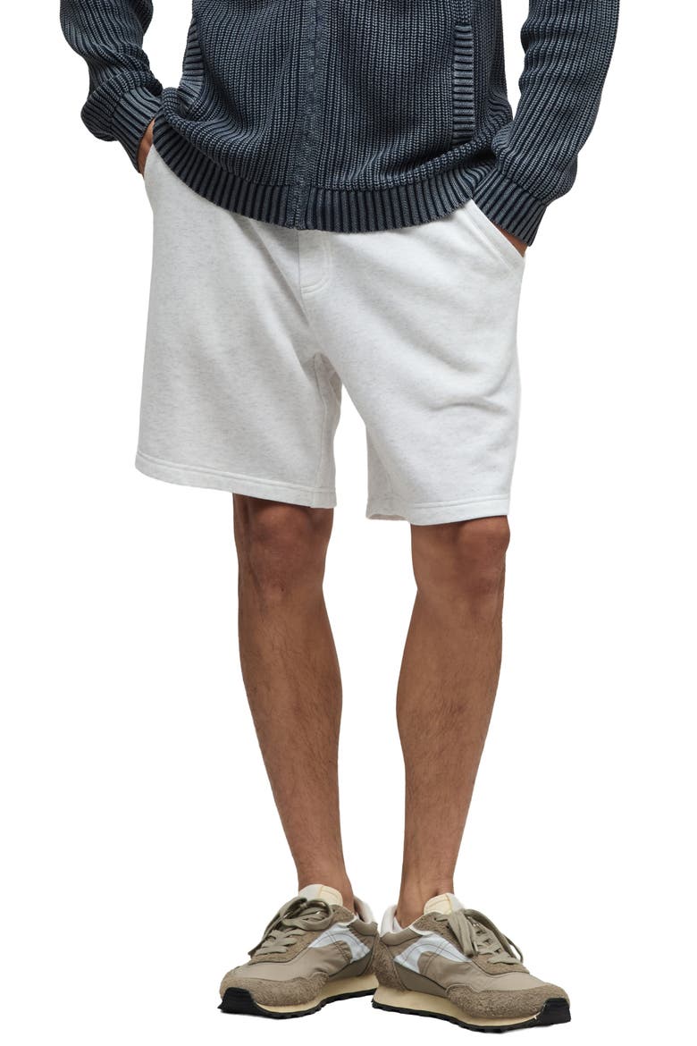 French Terry Shorts, Main, color, HEATHER WHITE