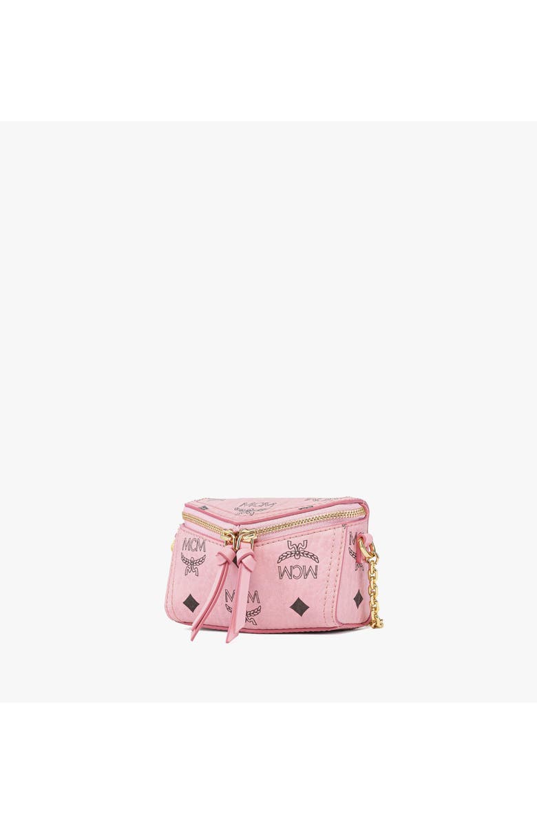 MCM Diamant 3D Charm in Visetos, Alternate, color, Soft Pink