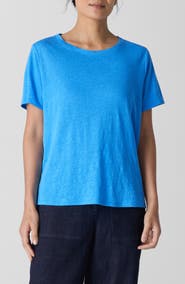 Eileen Fisher Organic Linen Crewneck T-Shirt