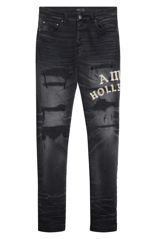 Amiri Hollywood Repaired Jean Distressed Skinny Jeans