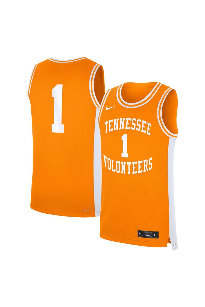 Men's Nike #1 Tennessee Orange Tennessee Volunteers Road Replica Jersey, Main, color, Tennessee Orange