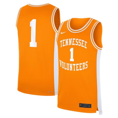 Men's Nike #1 Tennessee Orange Tennessee Volunteers Road Replica Jersey