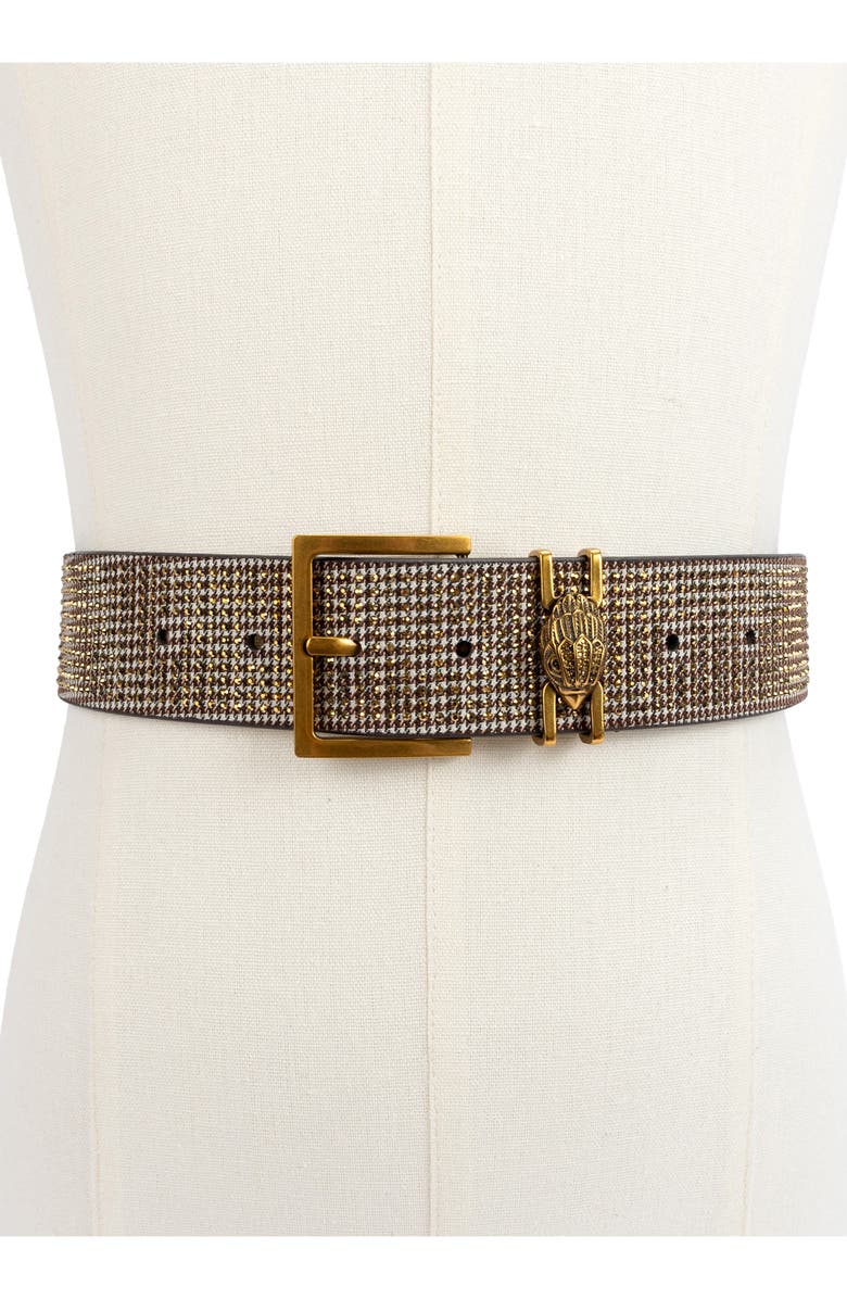Kurt Geiger London Crystal Houndstooth Belt, Alternate, color, 