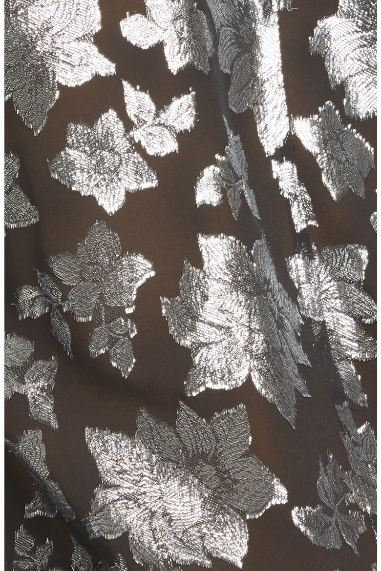 Metallic Pattern Silk Blend Blouse, Alternate, color, BLACK MIX/NOIR