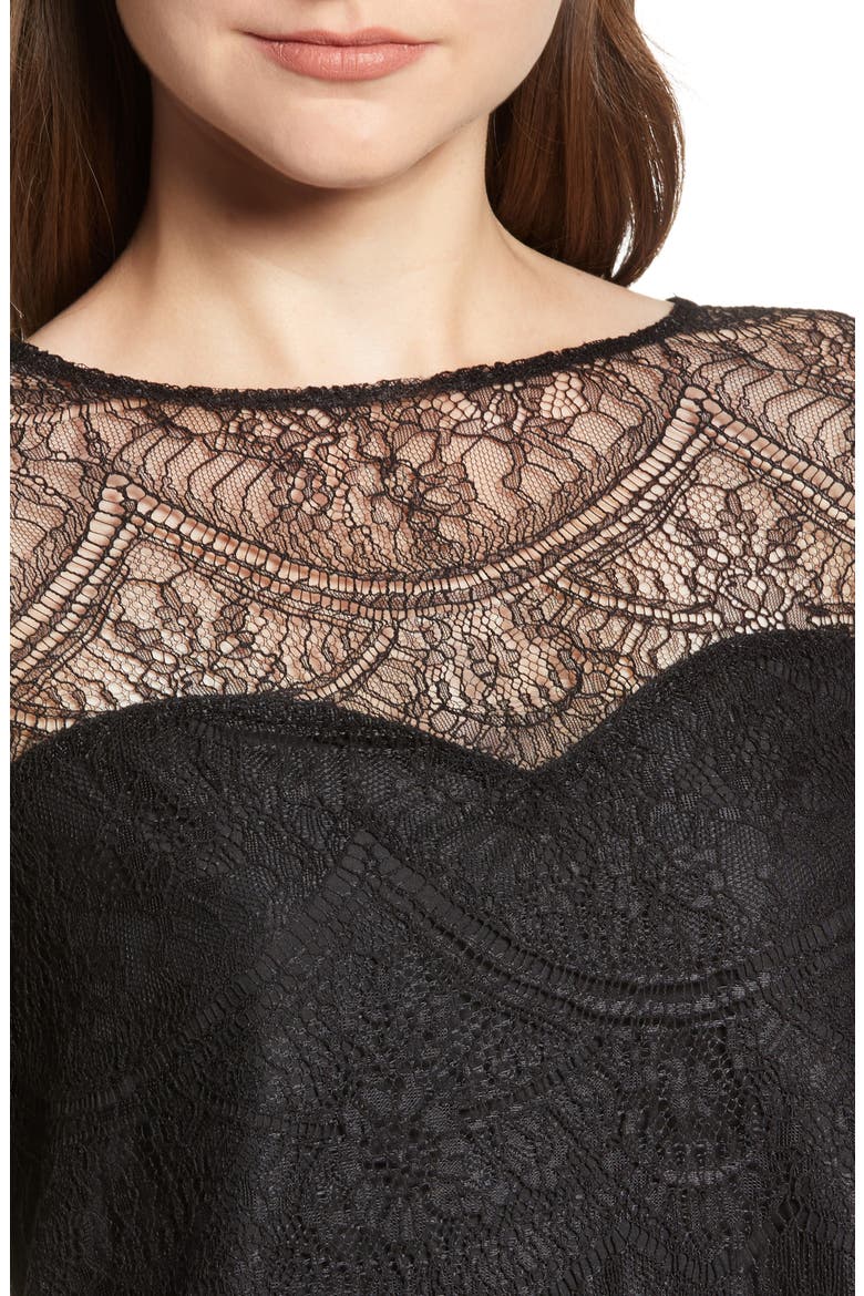 Jenevera Illusion Lace Top, Alternate, color, BLACK