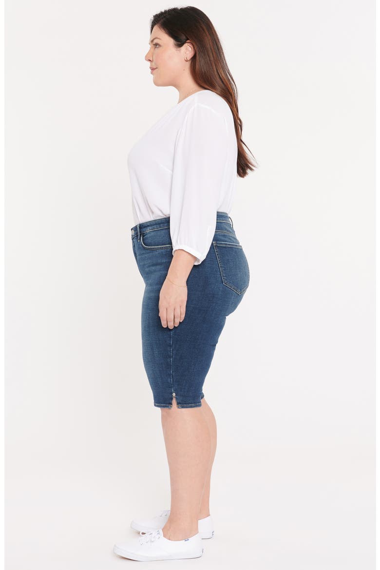 Side Slit Denim Bermuda Shorts, Alternate, color, MARCEL MARE