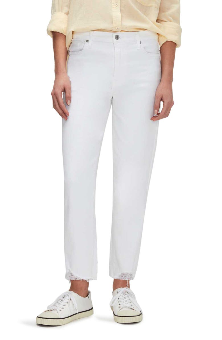 7 For All Mankind High Waist Straight Leg Jeans, Main, color, Soleil De