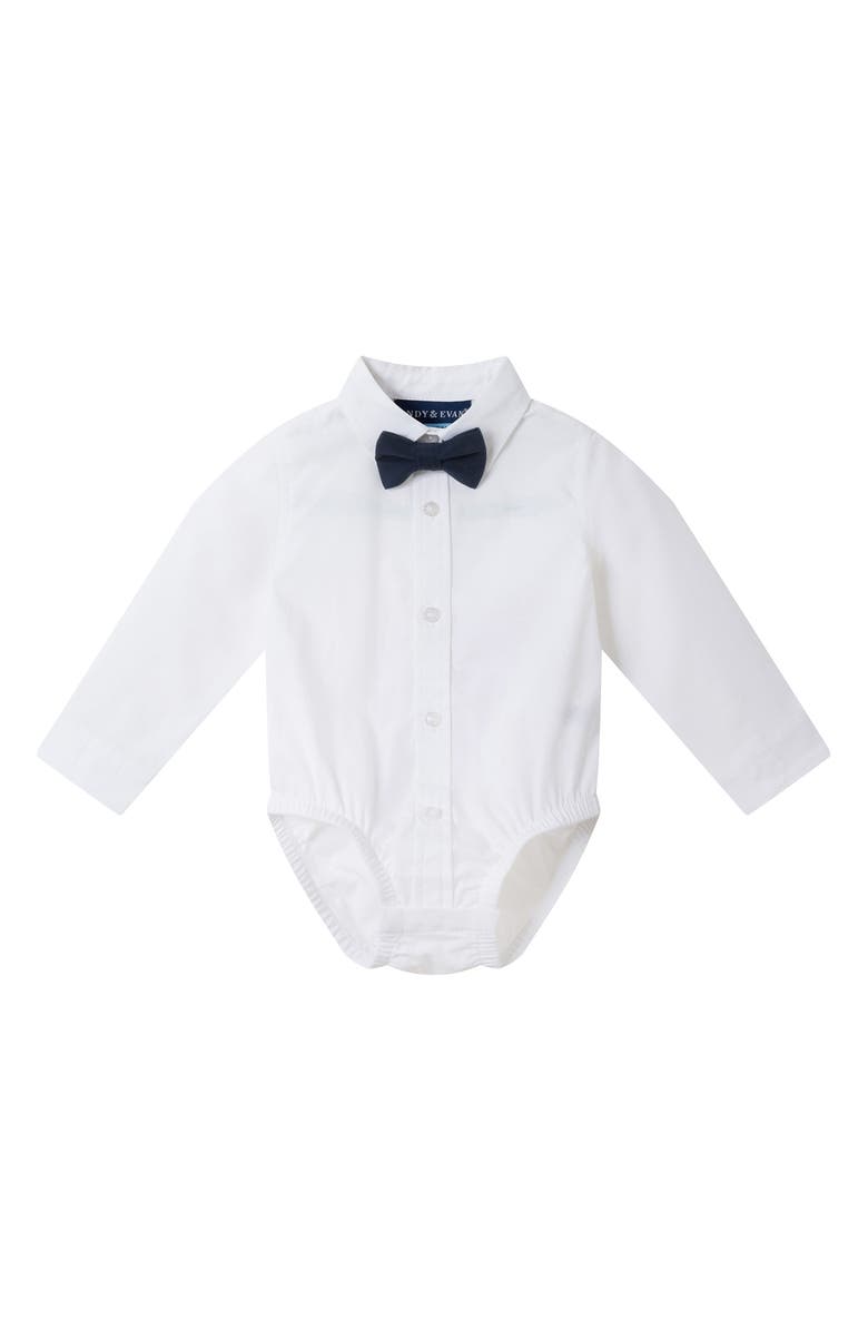 Andy & Evan Bowtie, Vest, Button-Up Bodysuit & Pants Set, Alternate, color, Blue