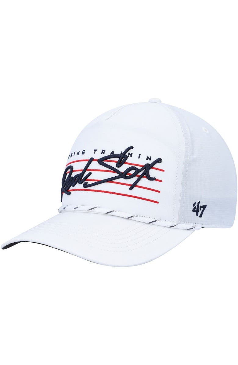 '47 Men's '47  White Boston Red Sox Downburst Hitch Snapback Hat, Main, color, 