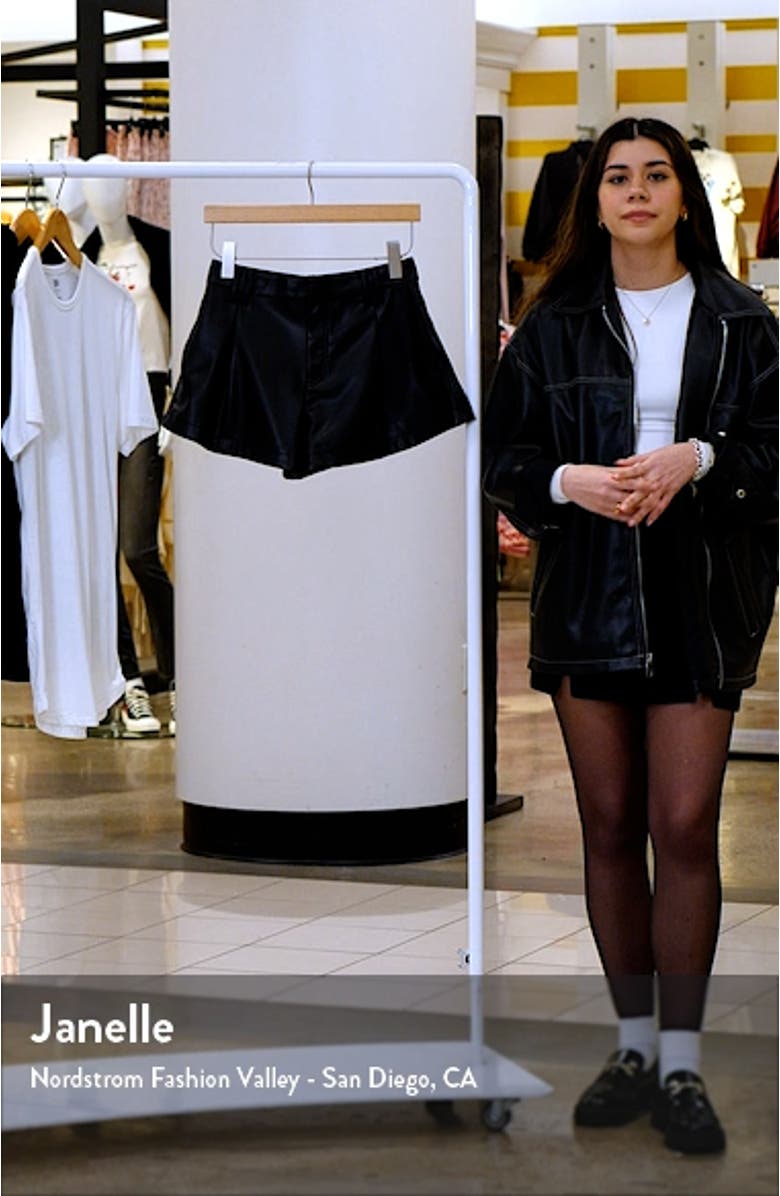 Free Reign Faux Leather Shorts, sales video thumbnail