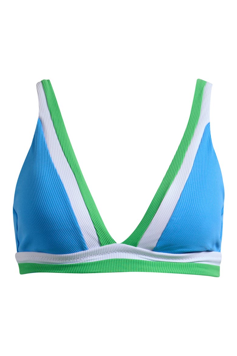 Coast Line Triangle Bikini Top, Alternate, color, SKY BLUE