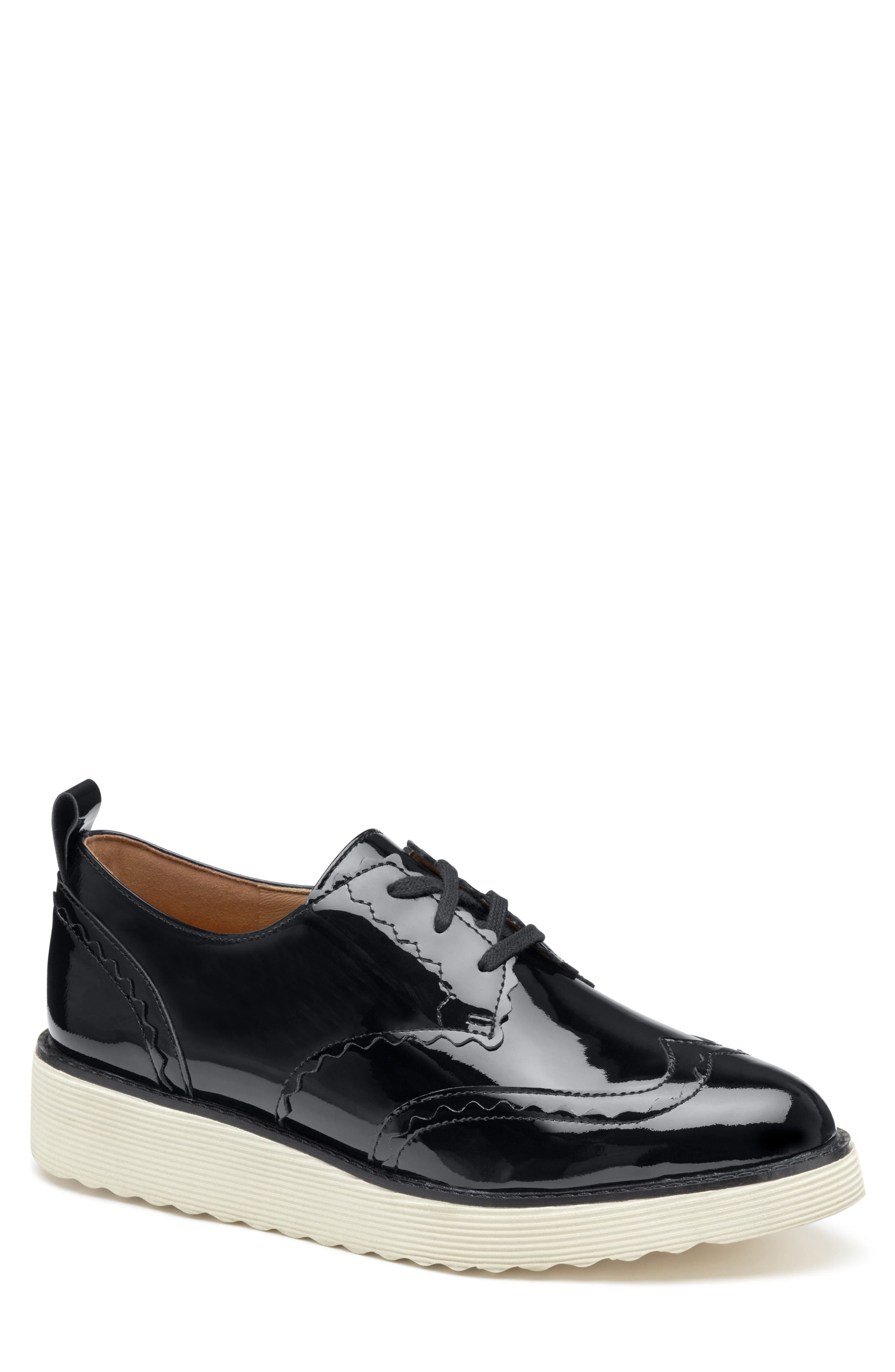 Mitzi Wedge Derby, Main, color, BLACK PATENT LEATHER