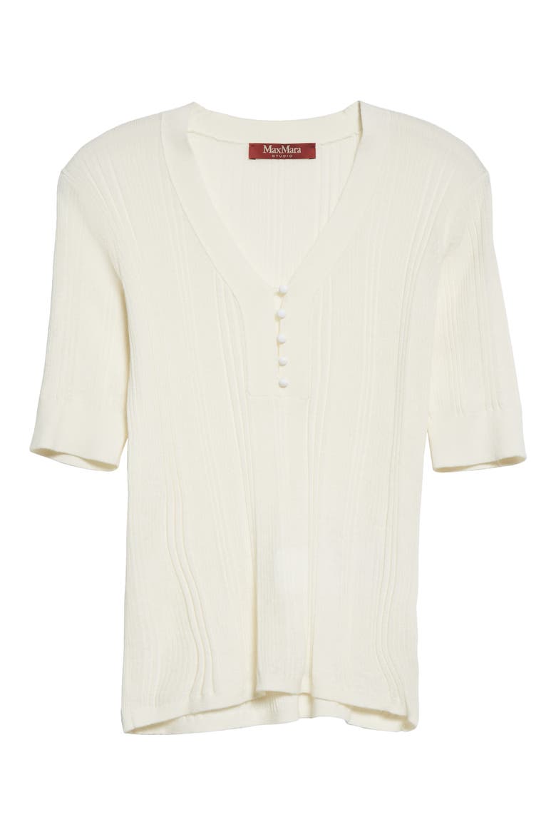 Alacre Rib Silk & Wool Top, Alternate, color, SILK