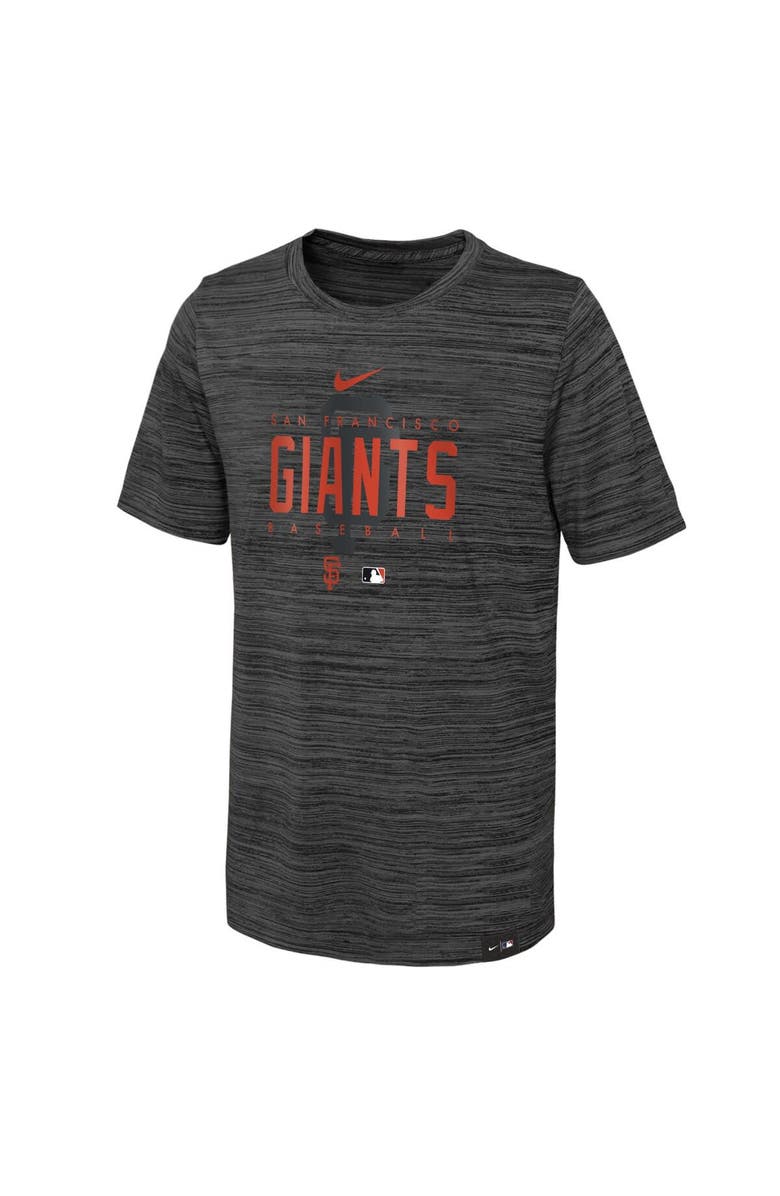 Nike Youth Nike Black San Francisco Giants Authentic Collection Velocity Practice Performance T-Shirt, Alternate, color, 