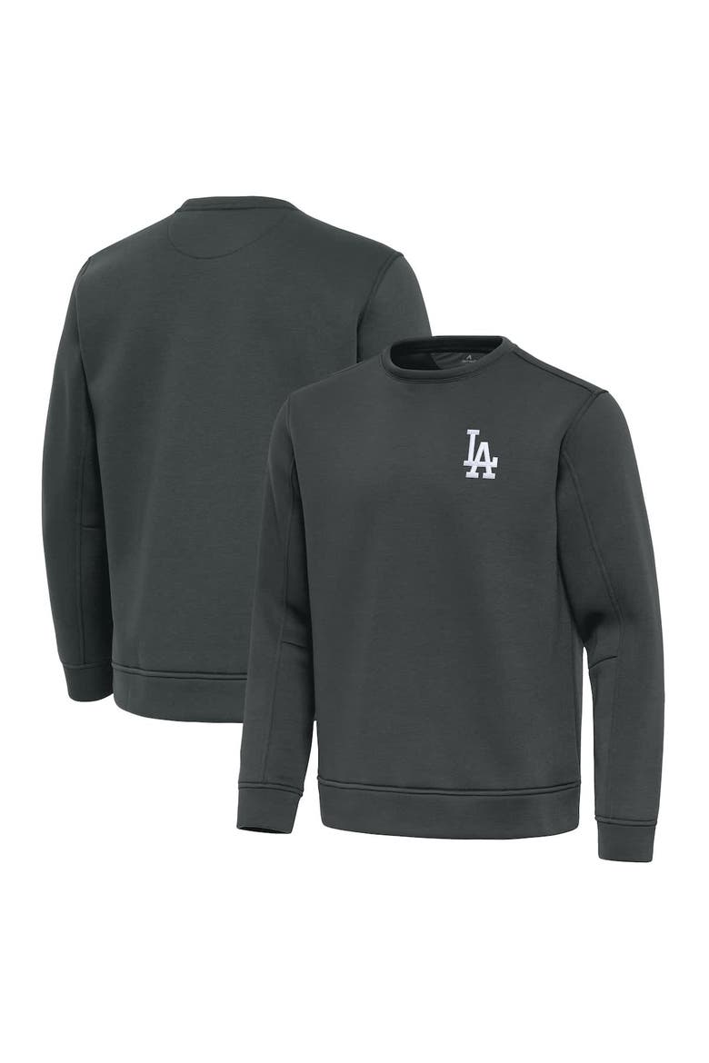 Men's Antigua Pewter Los Angeles Dodgers Relevant Lightweight Pullover Sweatshirt, Alternate, color, Pewter