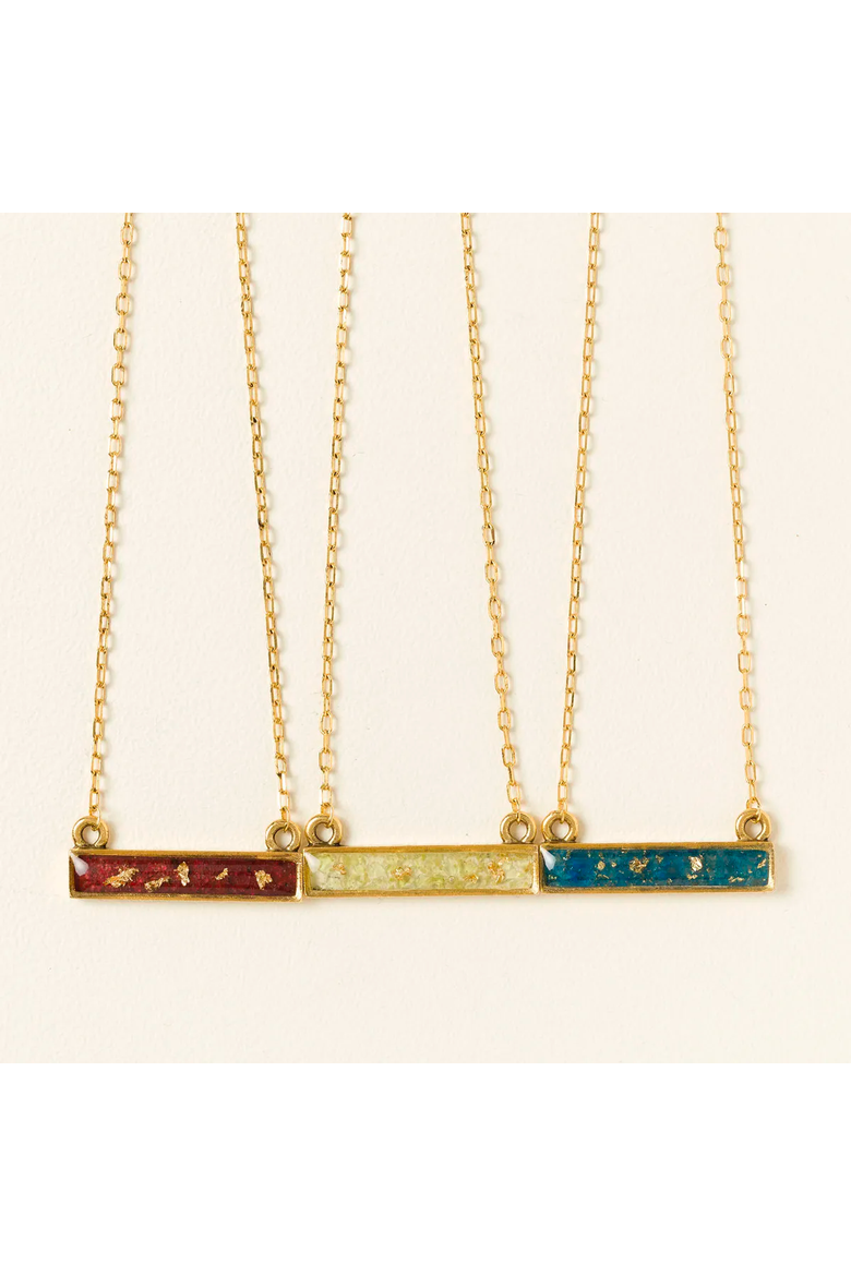 Flecks of Gold Birthstone Necklace, Alternate, color, April - White Topaz