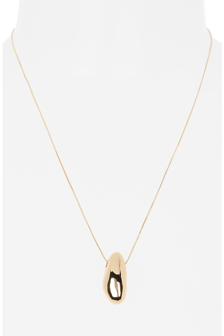 Teardrop Pendant Necklace, Alternate, color, GOLD