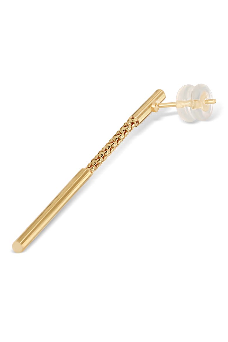 14K Popcorn Chain Drop Earrings, Alternate, color, YELLOW GOLD