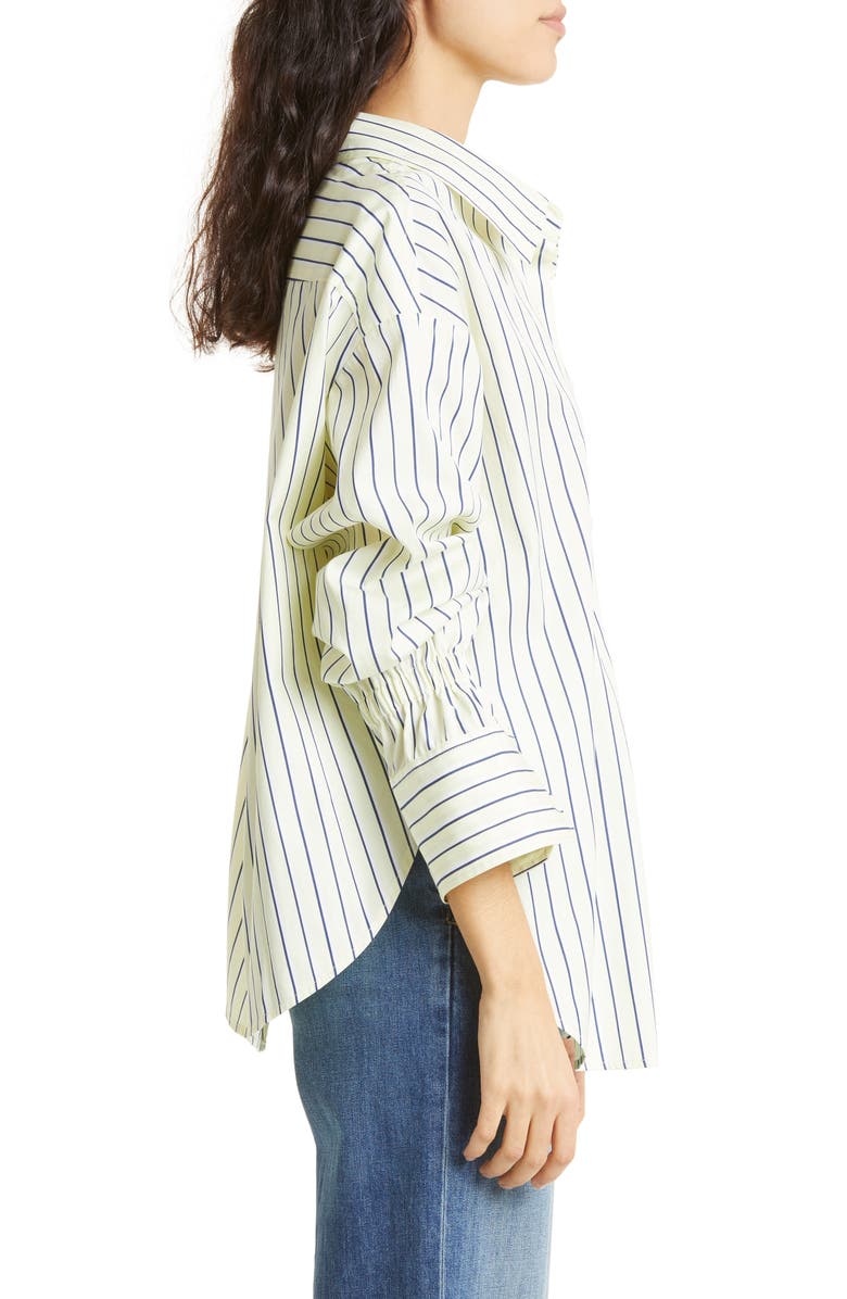 A.L.C. Monica Stripe Cotton Blouse, Alternate, color, 