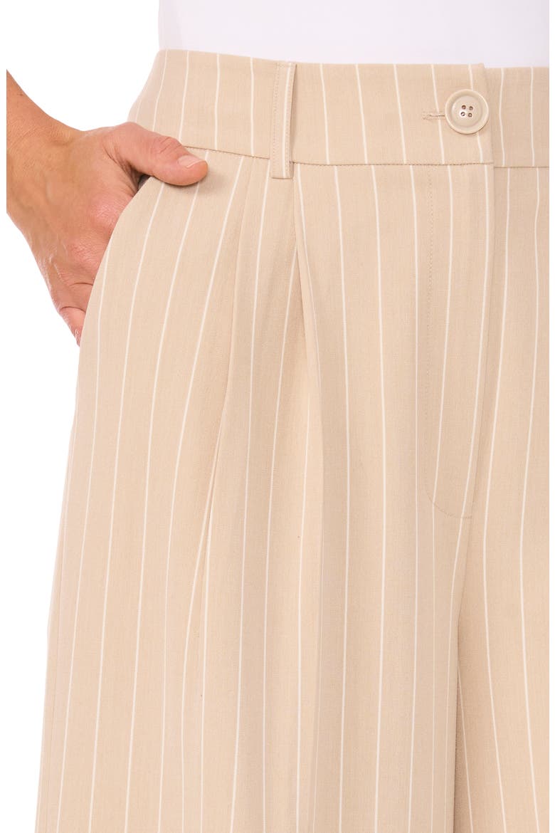 Pinstripe Wide Leg Pants, Alternate, color, OXFORD TAN