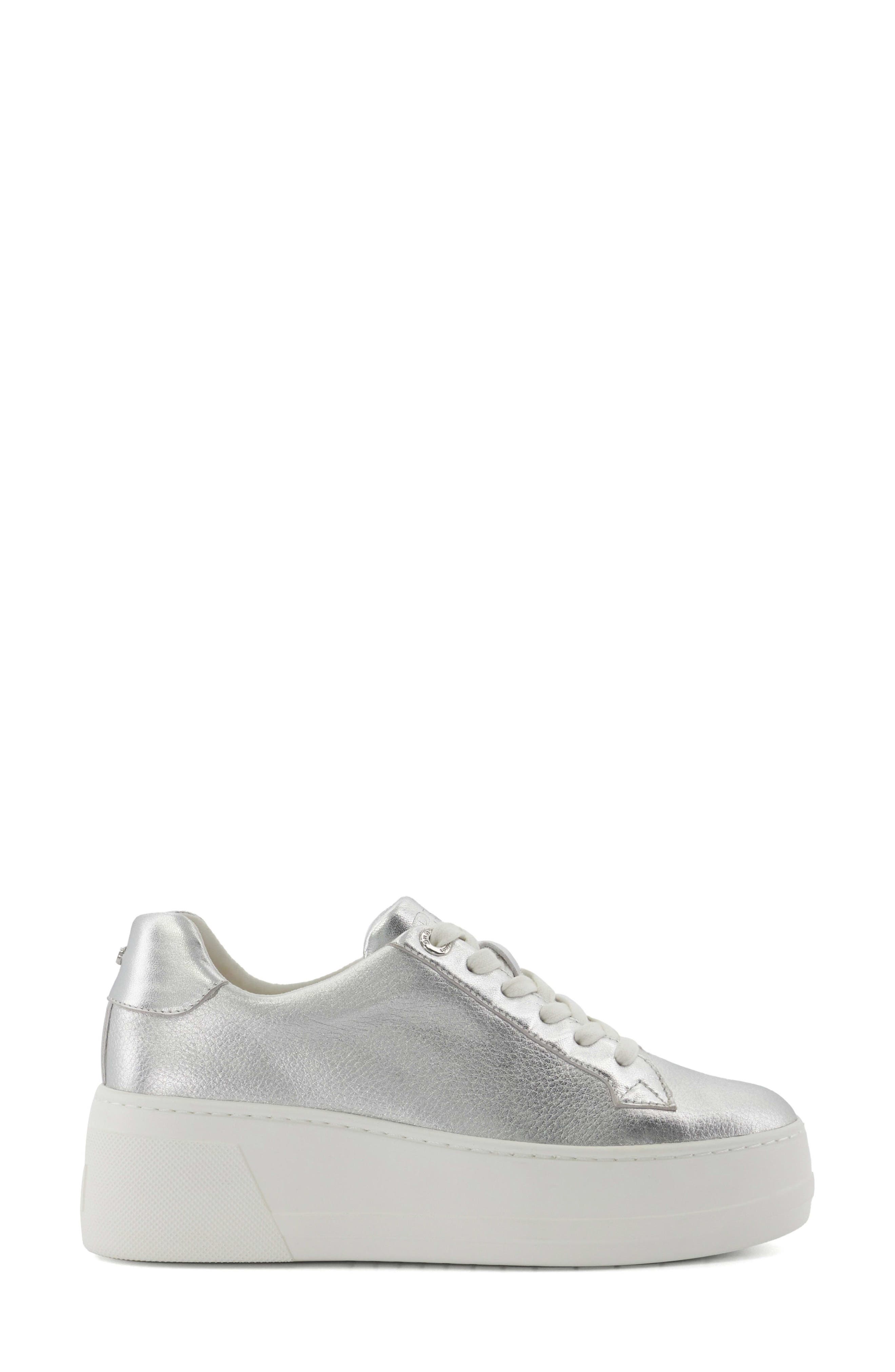 Dune London Episode Platform Sneaker, Alternate, color, Silver