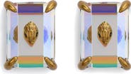 Kurt Geiger London Eagle's Head Emerald Cut Crystal Stud Earrings